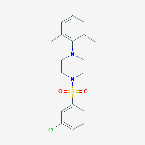 1-(3-Chlorophenyl)sulfonyl-4-(2,6-dimethylphenyl)piperazine