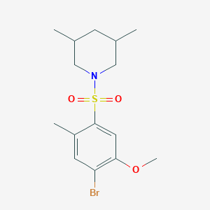 1-[(4-Bromo-5-methoxy-2-methylphenyl)sulfonyl]-3,5-dimethylpiperidine
