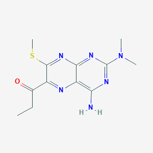 1-[4-Amino-2-(dimethylamino)-7-(methylsulfanyl)-6-pteridinyl]-1-propanone