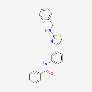 molecular formula C23H19N3OS B3466593 N-[3-[2-(benzylamino)-1,3-thiazol-4-yl]phenyl]benzamide 
