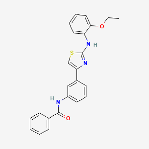 molecular formula C24H21N3O2S B3466609 N-[3-[2-(2-ethoxyanilino)-1,3-thiazol-4-yl]phenyl]benzamide 
