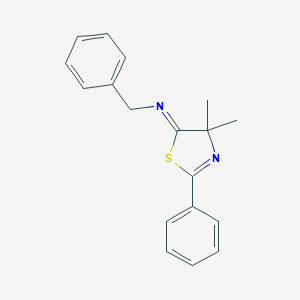 molecular formula C18H18N2S B346662 N-benzyl-N-(4,4-dimethyl-2-phenyl-1,3-thiazol-5(4H)-ylidene)amine 