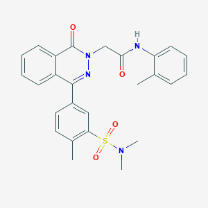 molecular formula C26H26N4O4S B3466941 2-{4-[3-(dimethylsulfamoyl)-4-methylphenyl]-1-oxophthalazin-2(1H)-yl}-N-(2-methylphenyl)acetamide 