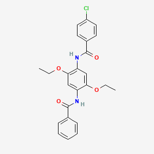 molecular formula C24H23ClN2O4 B3467037 N-(4-benzamido-2,5-diethoxyphenyl)-4-chlorobenzamide 