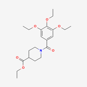 molecular formula C21H31NO6 B3467107 ethyl 1-(3,4,5-triethoxybenzoyl)piperidine-4-carboxylate 