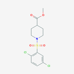 molecular formula C13H15Cl2NO4S B3467170 METHYL 1-(2,5-DICHLOROBENZENESULFONYL)PIPERIDINE-4-CARBOXYLATE 