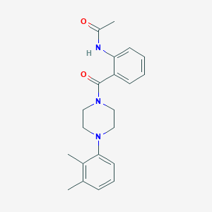 molecular formula C21H25N3O2 B3467205 N-(2-{[4-(2,3-DIMETHYLPHENYL)PIPERAZINO]CARBONYL}PHENYL)ACETAMIDE 