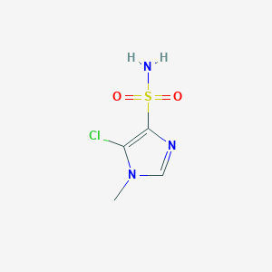 molecular formula C4H6ClN3O2S B034673 5-氯-1-甲基-1H-咪唑-4-磺酰胺 CAS No. 101258-32-6
