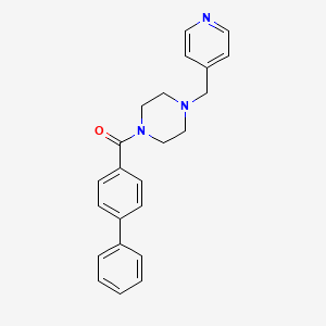 molecular formula C23H23N3O B3467384 Biphenyl-4-yl[4-(pyridin-4-ylmethyl)piperazin-1-yl]methanone 