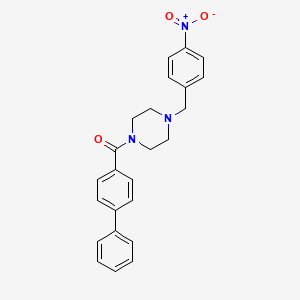 molecular formula C24H23N3O3 B3467408 Biphenyl-4-yl[4-(4-nitrobenzyl)piperazin-1-yl]methanone 