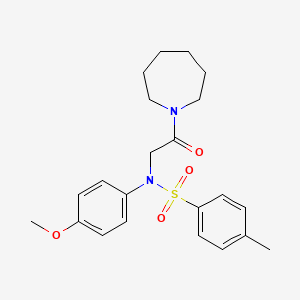 molecular formula C22H28N2O4S B3467531 N-[2-(azepan-1-yl)-2-oxoethyl]-N-(4-methoxyphenyl)-4-methylbenzenesulfonamide 
