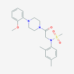 molecular formula C22H29N3O4S B3467602 N-(2,4-dimethylphenyl)-N-[2-[4-(2-methoxyphenyl)piperazin-1-yl]-2-oxoethyl]methanesulfonamide 