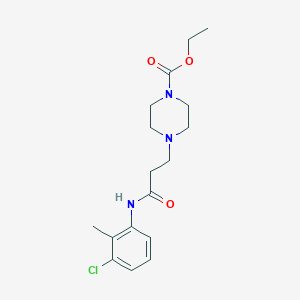 molecular formula C17H24ClN3O3 B3467804 ETHYL 4-[3-(3-CHLORO-2-METHYLANILINO)-3-OXOPROPYL]TETRAHYDRO-1(2H)-PYRAZINECARBOXYLATE 