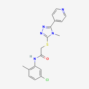 molecular formula C17H16ClN5OS B3467994 N-(5-chloro-2-methylphenyl)-2-{[4-methyl-5-(pyridin-4-yl)-4H-1,2,4-triazol-3-yl]sulfanyl}acetamide 