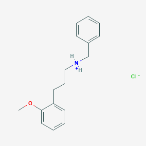 molecular formula C17H22ClNO B034680 benzyl-[3-(2-methoxyphenyl)propyl]azanium;chloride CAS No. 101581-88-8