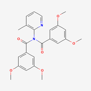molecular formula C24H24N2O6 B3468043 N-[(3,5-dimethoxyphenyl)carbonyl]-3,5-dimethoxy-N-(3-methylpyridin-2-yl)benzamide 