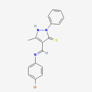 molecular formula C17H14BrN3S B3468140 Pyrazolethione, 3-1 