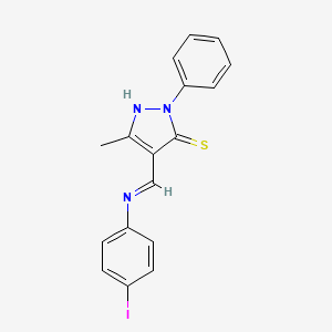molecular formula C17H14IN3S B3468143 Pyrazolethione, 3-8 