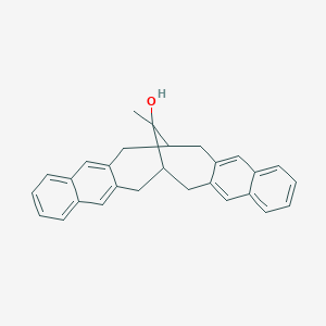 molecular formula C28H26O B034683 27-Methylhexacyclo[12.12.1.03,12.05,10.016,25.018,23]heptacosa-3,5,7,9,11,16,18,20,22,24-decaen-27-ol CAS No. 108395-73-9