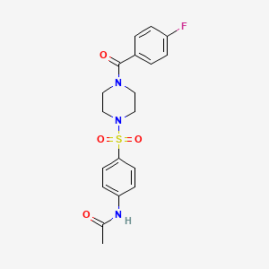 molecular formula C19H20FN3O4S B3468403 N~1~-(4-{[4-(4-FLUOROBENZOYL)PIPERAZINO]SULFONYL}PHENYL)ACETAMIDE 