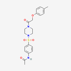 molecular formula C21H25N3O5S B3468429 N~1~-[4-({4-[2-(4-METHYLPHENOXY)ACETYL]PIPERAZINO}SULFONYL)PHENYL]ACETAMIDE 
