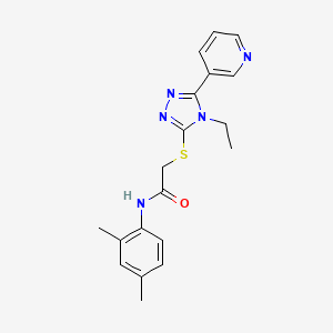 molecular formula C19H21N5OS B3468457 N-(2,4-DIMETHYLPHENYL)-2-{[4-ETHYL-5-(3-PYRIDINYL)-4H-1,2,4-TRIAZOL-3-YL]SULFANYL}ACETAMIDE 