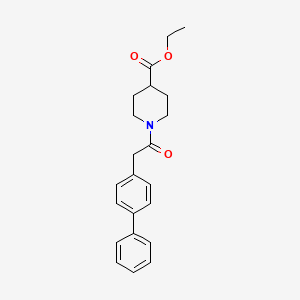 molecular formula C22H25NO3 B3468614 Ethyl 1-(biphenyl-4-ylacetyl)piperidine-4-carboxylate 