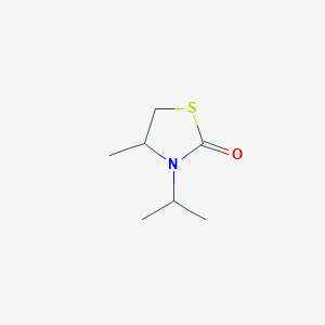molecular formula C7H13NOS B034687 4-Methyl-3-propan-2-yl-1,3-thiazolidin-2-one CAS No. 108562-65-8