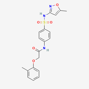 molecular formula C19H19N3O5S B3468732 N-{4-[(5-methyl-1,2-oxazol-3-yl)sulfamoyl]phenyl}-2-(2-methylphenoxy)acetamide 