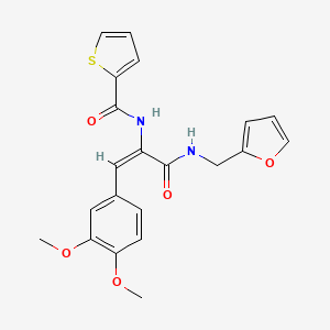 molecular formula C21H20N2O5S B3468903 N-[(E)-1-(3,4-dimethoxyphenyl)-3-(furan-2-ylmethylamino)-3-oxoprop-1-en-2-yl]thiophene-2-carboxamide 