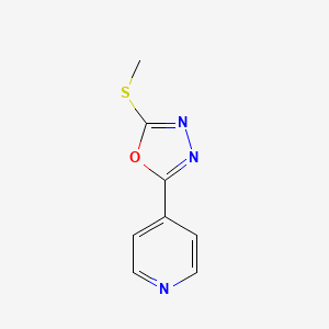 molecular formula C8H7N3OS B3468941 2-(Methylthio)-5-(4-pyridyl)-1,3,4-oxadiazole 