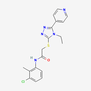 molecular formula C18H18ClN5OS B3469009 N-(3-chloro-2-methylphenyl)-2-{[4-ethyl-5-(pyridin-4-yl)-4H-1,2,4-triazol-3-yl]sulfanyl}acetamide CAS No. 482639-89-4