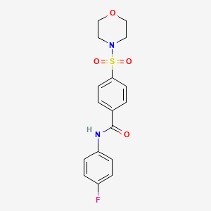 molecular formula C17H17FN2O4S B3469024 N-(4-FLUOROPHENYL)-4-(MORPHOLINE-4-SULFONYL)BENZAMIDE 
