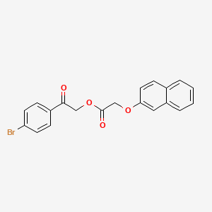 molecular formula C20H15BrO4 B3469208 [2-(4-Bromophenyl)-2-oxoethyl] 2-naphthalen-2-yloxyacetate 