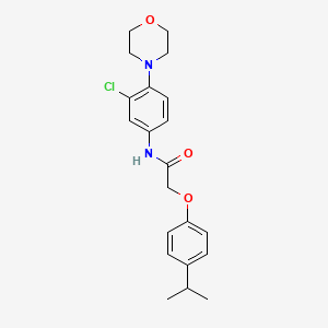 molecular formula C21H25ClN2O3 B3469300 N-[3-chloro-4-(morpholin-4-yl)phenyl]-2-[4-(propan-2-yl)phenoxy]acetamide 