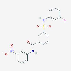 molecular formula C19H14FN3O5S B3469503 3-[(3-fluorophenyl)sulfamoyl]-N-(3-nitrophenyl)benzamide 