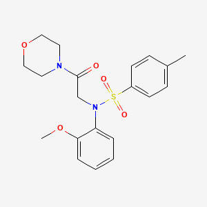 molecular formula C20H24N2O5S B3469676 N-(2-METHOXYPHENYL)-4-METHYL-N-[2-(MORPHOLIN-4-YL)-2-OXOETHYL]BENZENE-1-SULFONAMIDE 