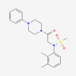 molecular formula C21H27N3O3S B3469678 N-(2,3-dimethylphenyl)-N-[2-oxo-2-(4-phenylpiperazin-1-yl)ethyl]methanesulfonamide 