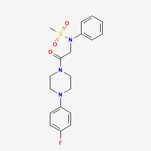 molecular formula C19H22FN3O3S B3469741 N-[2-[4-(4-fluorophenyl)piperazin-1-yl]-2-oxoethyl]-N-phenylmethanesulfonamide 