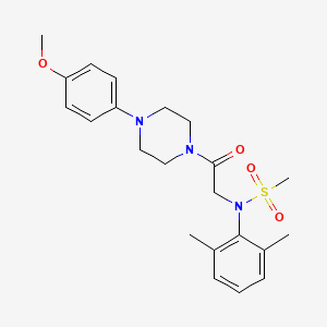 molecular formula C22H29N3O4S B3469800 N-(2,6-dimethylphenyl)-N-[2-[4-(4-methoxyphenyl)piperazin-1-yl]-2-oxoethyl]methanesulfonamide 