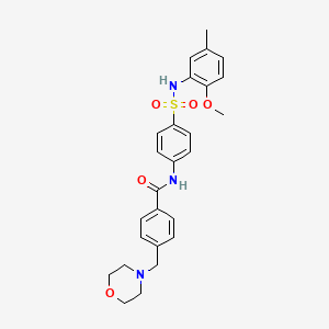 molecular formula C26H29N3O5S B3469840 N-[4-[(2-methoxy-5-methylphenyl)sulfamoyl]phenyl]-4-(morpholin-4-ylmethyl)benzamide 