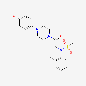 molecular formula C22H29N3O4S B3469859 N-(2,4-dimethylphenyl)-N-{2-[4-(4-methoxyphenyl)-1-piperazinyl]-2-oxoethyl}methanesulfonamide 