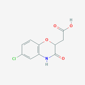 molecular formula C10H8ClNO4 B346987 2-(6-Chloro-3-oxo-3,4-dihydro-2H-1,4-benzoxazin-2-yl)acetic acid CAS No. 876660-88-7