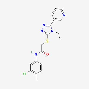 molecular formula C18H18ClN5OS B3469911 N-(3-chloro-4-methylphenyl)-2-{[4-ethyl-5-(pyridin-3-yl)-4H-1,2,4-triazol-3-yl]sulfanyl}acetamide 