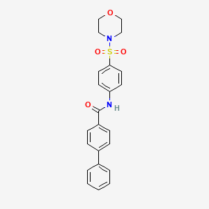 molecular formula C23H22N2O4S B3469972 N-[4-(MORPHOLINE-4-SULFONYL)PHENYL]-[1,1'-BIPHENYL]-4-CARBOXAMIDE 