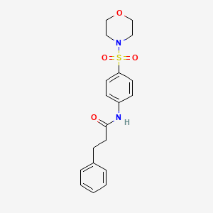 molecular formula C19H22N2O4S B3470039 N-[4-(MORPHOLINE-4-SULFONYL)PHENYL]-3-PHENYLPROPANAMIDE 