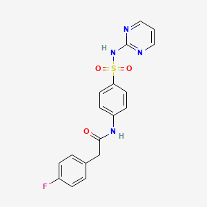 molecular formula C18H15FN4O3S B3470071 2-(4-FLUOROPHENYL)-N-{4-[(PYRIMIDIN-2-YL)SULFAMOYL]PHENYL}ACETAMIDE 
