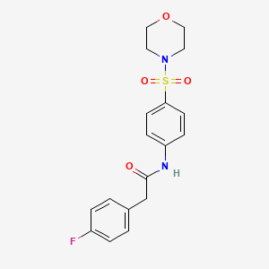molecular formula C18H19FN2O4S B3470076 2-(4-fluorophenyl)-N-[4-(morpholine-4-sulfonyl)phenyl]acetamide 