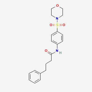 molecular formula C20H24N2O4S B3470081 N-[4-(MORPHOLINE-4-SULFONYL)PHENYL]-4-PHENYLBUTANAMIDE 