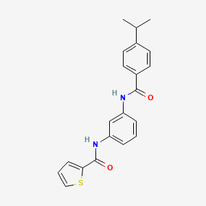 molecular formula C21H20N2O2S B3470125 N-[3-({[4-(propan-2-yl)phenyl]carbonyl}amino)phenyl]thiophene-2-carboxamide 